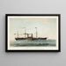 Vapeur postal americano Illinois - Charles Parsons — quadro incorniciato alla parete