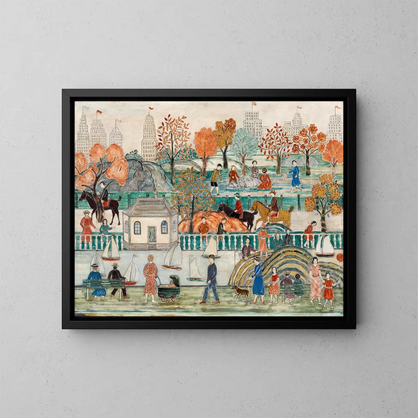 Central Park - Charles Prendergast — quadro incorniciato alla parete