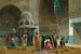 Preghiera nella moschea del Sultan Hassan al Cairo - Charles Robertson — vista dell’opera