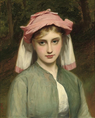 Charles Sillem Lidderdale - Portrait of a young girl in a forest.webp