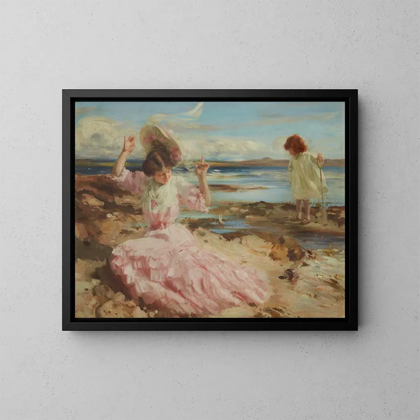 Tra i mari d'estate - Charles Sims — quadro incorniciato alla parete