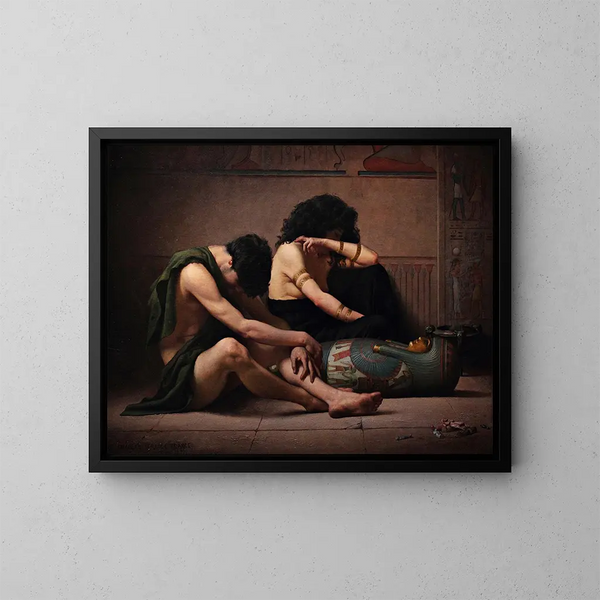 Lamentazioni sulla morte del primogenito d'Egitto - Charles Sprague Pearce — quadro incorniciato alla parete