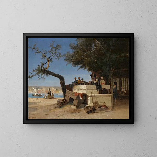 Al Caffè - Charles Théodore Frère — quadro incorniciato alla parete