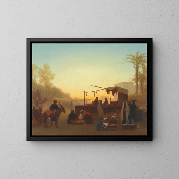 Marche al Cairo - Charles Théodore Frère — quadro incorniciato alla parete