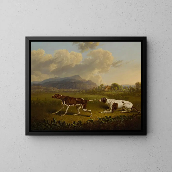 Due puntatori in un paesaggio - Charles Towne — quadro incorniciato alla parete