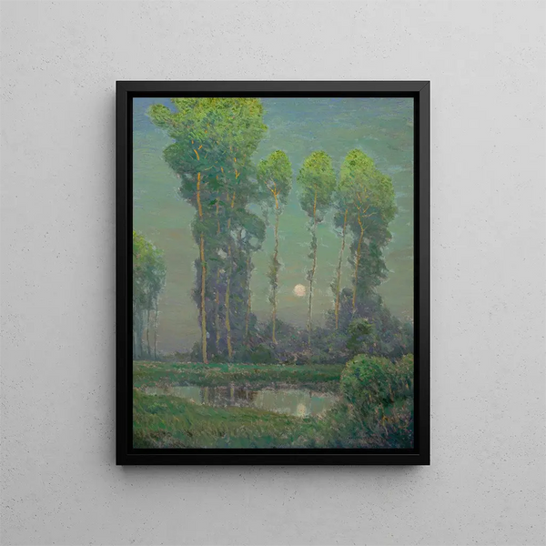 Lever de lune à Montigny - Charles Warren Eaton — quadro incorniciato alla parete
