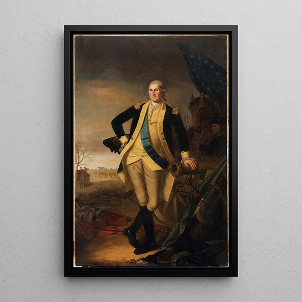 di George Washington dopo la battaglia di Princeton - Charles Willson Peale — quadro incorniciato alla parete
