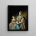Mme Samuel Mifflin e sua nipote Rebecca Mifflin Francis - Charles Willson Peale — quadro incorniciato alla parete
