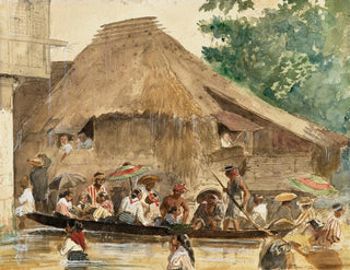 Charles Wirgman - Far East A street in Manila during the flood.webp
