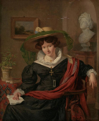 Charles van Beveren - Portrait of Carolina Frederica Kerst Wife of Louis Royer.webp