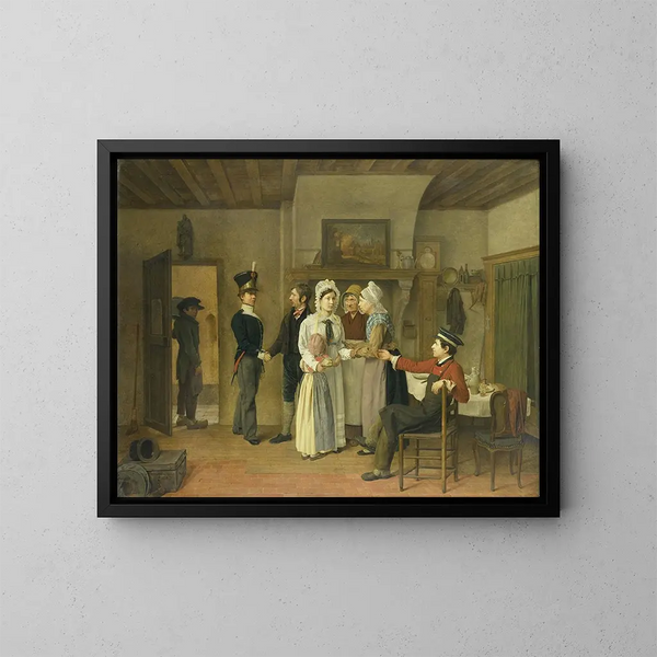L'Adieu des soldats - Charles van Beveren — quadro incorniciato alla parete