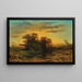 Paesaggio serale con una cicogna - Charlotte Piepenhagen-Mohr — quadro incorniciato alla parete
