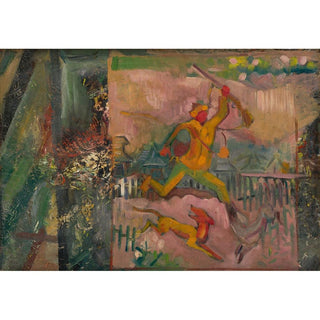 Chasseur courant avec un fusil - Arnold Peter Weisz-Kubincan | Reproduction Tableau Décoration murale affiche copie
