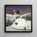 Château de Birseck sous la neige - Fritz Baumann — quadro incorniciato alla parete