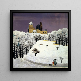 Château de Birseck sous la neige - Fritz Baumann