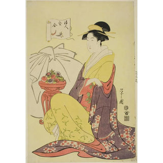 Chbunsai Eishi - Hotei from the series Comparison of the Treasures of the Gods of Good Fortune Fukujin takara awase.webp