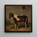 Cavallo con il fienile sullo sfondo - Jzef Brodowski — quadro incorniciato alla parete