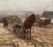 Cavallo e carro sulla strada del villaggio - Alfred Von Wierusz — vista dell’opera