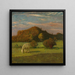Cavallo grigio davanti agli alberi nel prato - Heinrich Nauen — quadro incorniciato alla parete