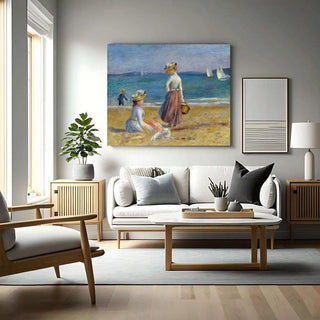Chiffres sur la plage - Pierre- Auguste Renoir | Reproduction Tableau Décoration murale affiche copie