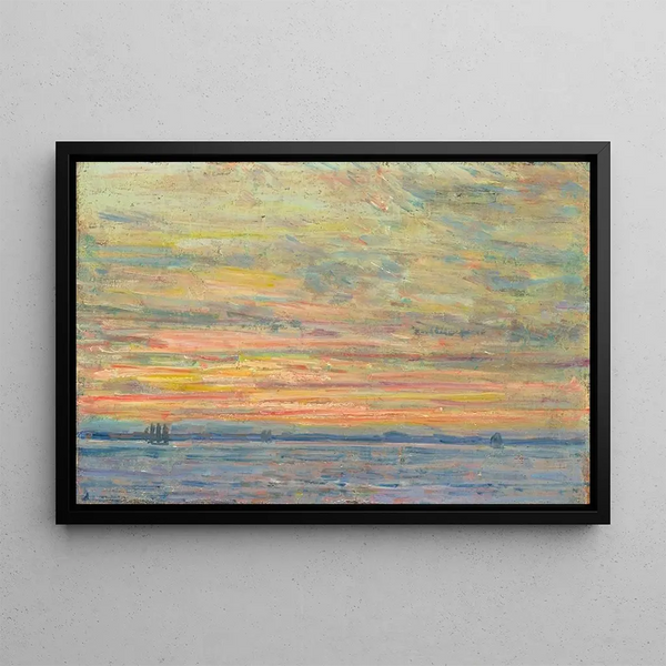 Sera, isole di Shoals - Childe Hassam — quadro incorniciato alla parete