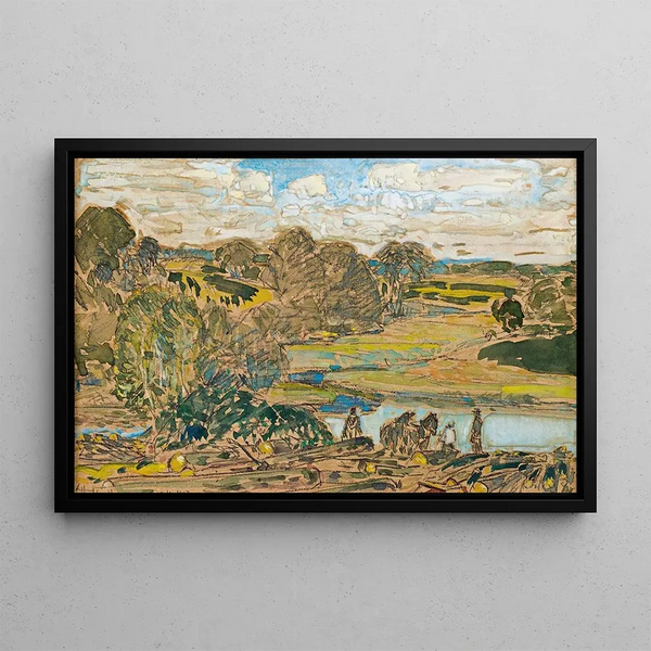 Childe Hassam - Extensive Landscape With River.webp