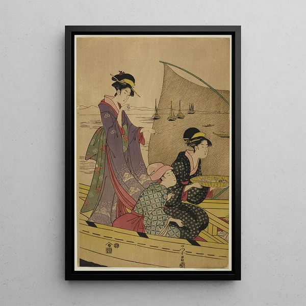 Chokosai Eisho - Women on a Fishing Boat.webp