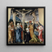 Cristo crocifisso con i santi ladroni e una donatrice femminile - Hans Baldung — presentazione a parete dell’opera