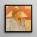 Cristo con corona di spine e alone triangolare - Aloys Wach — quadro incorniciato alla parete