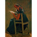 Una giovane ragazza di Salling che legge Studio - Christen Dalsgaard — vista dell’opera