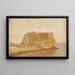 Castel dell'Ovo a Napoli - Christen Købke — quadro incorniciato alla parete