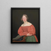 Ritratto della sorella dell'artista Cecilie Margrethe Petersen nata Købke - Christen Købke — quadro incorniciato alla parete
