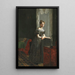 Ritratto della sorella dell'artista Conradine Købke - Christen Købke — quadro incorniciato alla parete