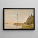 Vista da Dosseringen vicino al lago Sortedam in direzione di Nørrebro, Studio - Christen Købke — quadro incorniciato alla parete