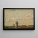 Vista da una finestra a Toldbodvej in direzione della cittadella a Copenaghen - Christen Købke — quadro incorniciato alla parete