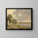 Vista di Dosseringen vicino al quartiere di Sterbro, fuori Copenaghen, cielo nuvoloso - Christen Købke — quadro incorniciato alla parete