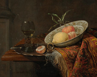 Christiaen van Dielaert - A lemon orange and nectarine in a porcelain bowl.webp