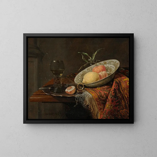 Christiaen van Dielaert - A lemon orange and nectarine in a porcelain bowl.webp