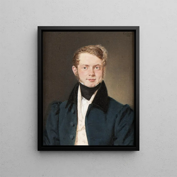 Ritratto di uomo - Christian Albrecht Jensen — quadro incorniciato alla parete