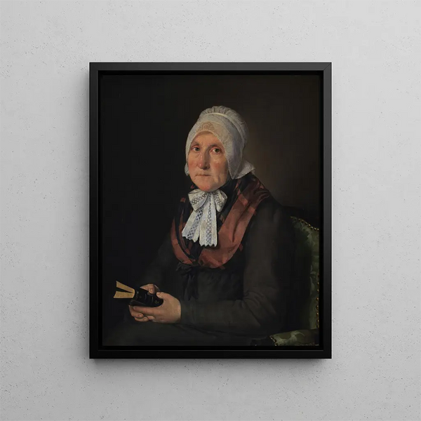 Maria Magdalena Jensen née Jessen, la madre degli artisti - Christian Albrecht Jensen — quadro incorniciato alla parete