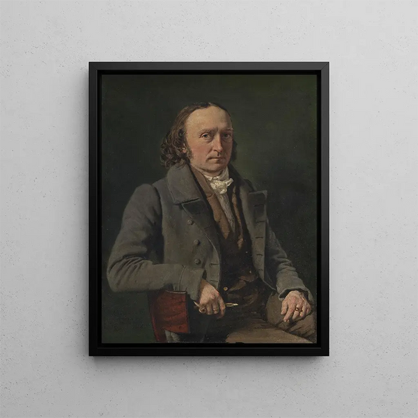 Autoritratto - Christian Albrecht Jensen — quadro incorniciato alla parete