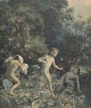Christian Friedrich Gille - Riverside with Three Bathing Boys.webp