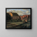 Le case rosse - Christian Friedrich Gille — quadro incorniciato alla parete