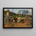 Giovane pastore con pecore in montagna - Christian Friedrich Mali — quadro incorniciato alla parete