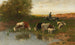 Bétail con pastore al guado - Christian Friedrich Mali — vista dell’opera