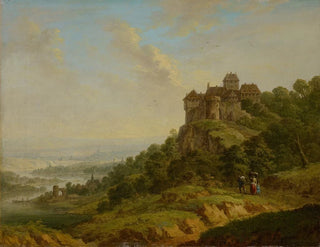 Christian Georg Schtz the elder - Landscape with Castle.webp