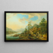 Paesaggio fluviale nella luce del mattino - Christian Georg Schütz l'Ancien — quadro incorniciato alla parete