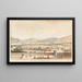 Vista della città di Ginevra da una parte della montagna dei Voirons dal Môle des Glacières e da una parte del Salève ripresa da Petit-Saconnex - Christian Gottlieb Geissler — quadro incorniciato alla parete