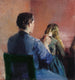 Una madre che dipinge i capelli della sua piccola figlia - Christian Krohg — vista dell’opera