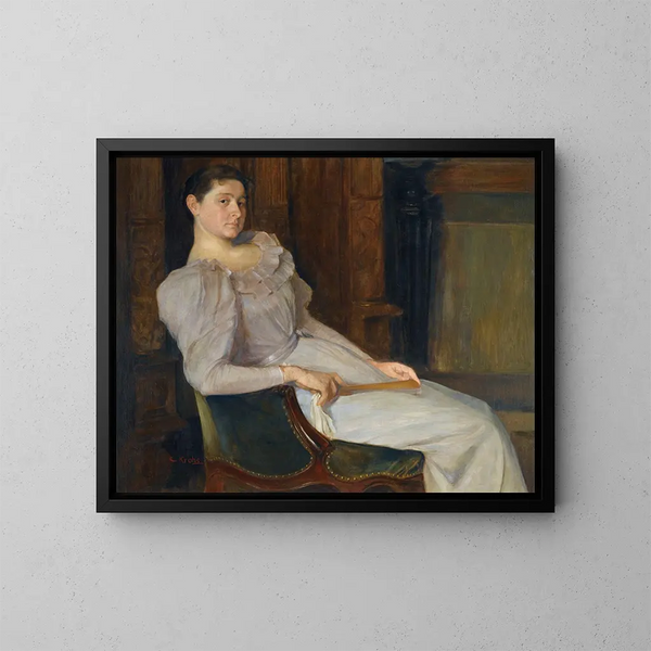 Fille en blanc - Christian Krohg — quadro incorniciato alla parete